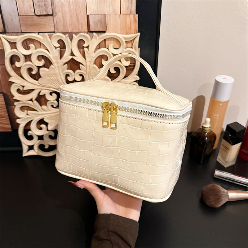 Elegant Crocodile Texture Cosmetic Organizer
