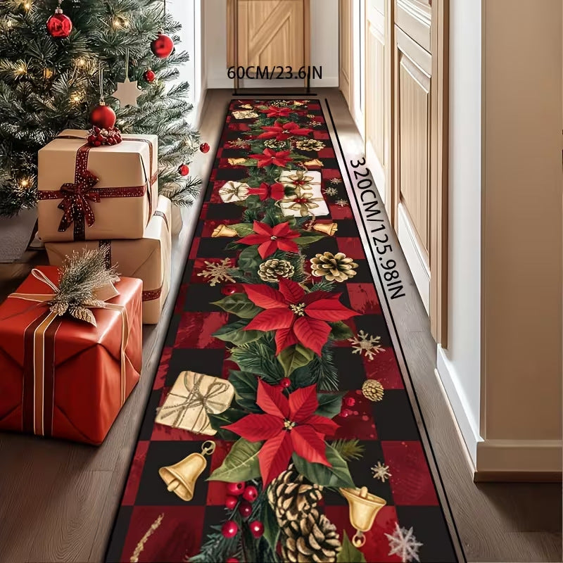 Festive Holiday Kitchen Runner Mat