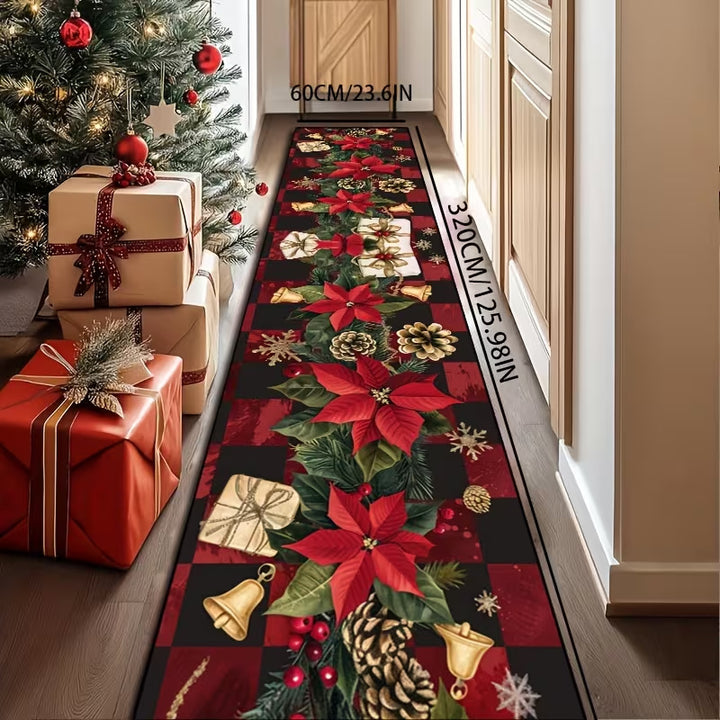 Festive Holiday Kitchen Runner Mat
