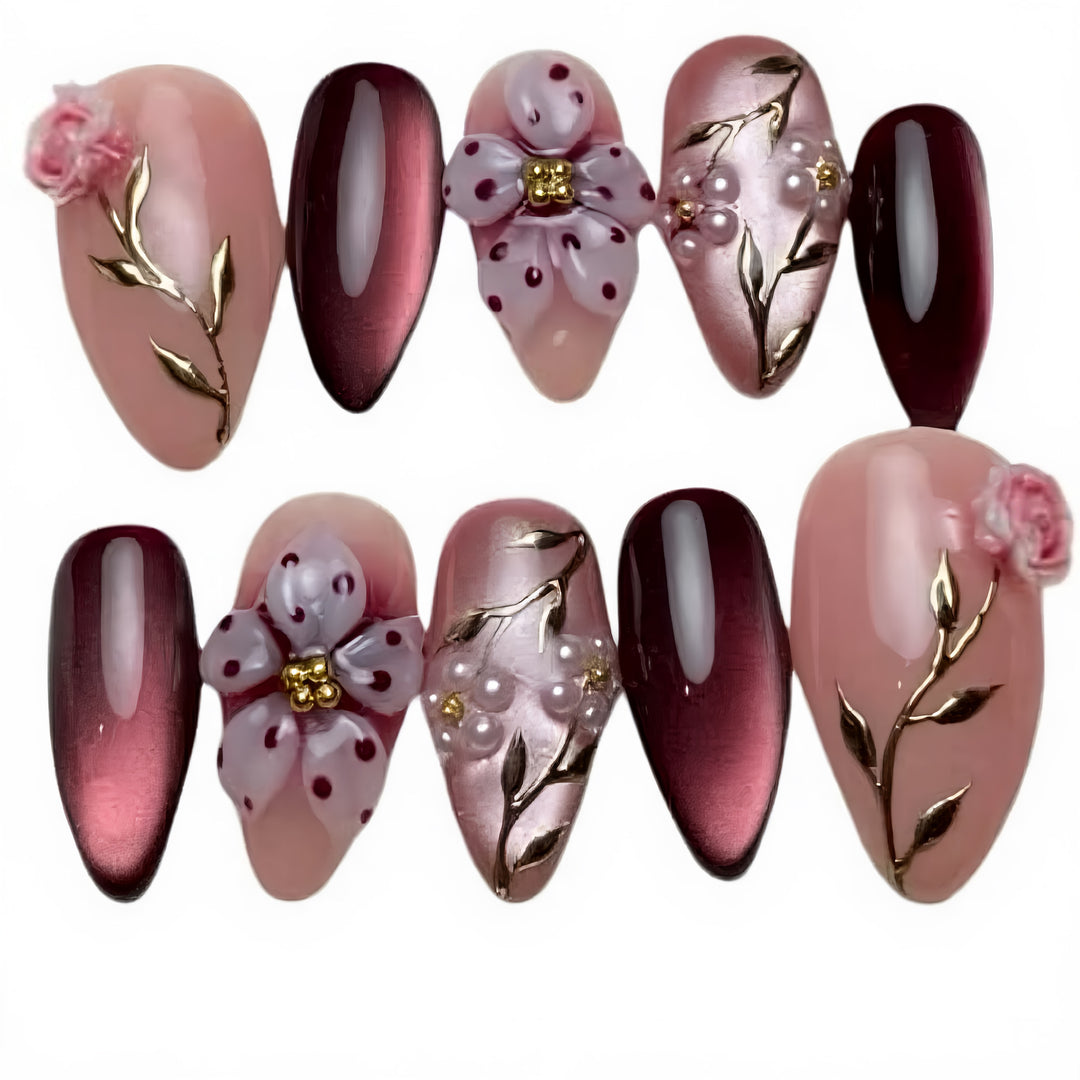 Floral Luxury Press-On Nail Art Set Stornfield