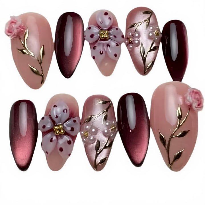 Floral Luxury Press-On Nail Art Set Stornfield