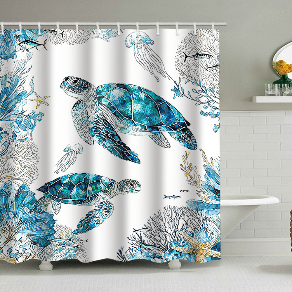 Ocean-Inspired Shower Curtain Stornfield