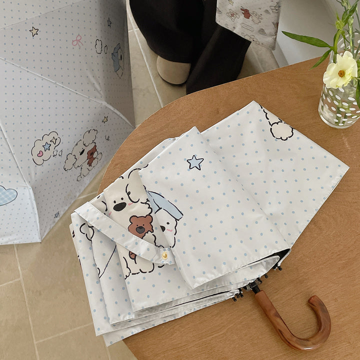 Women's Folding Umbrella with Playful Animal Design Stornfield