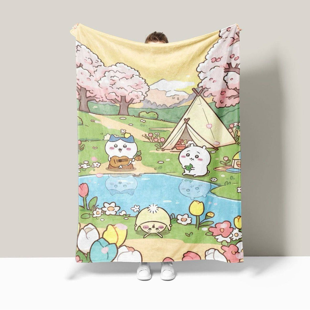 Cartoon Character-Themed Plush Blanket