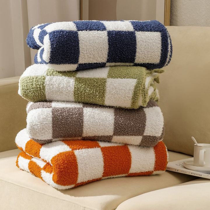 Cozy Checkerboard Throw Blanket