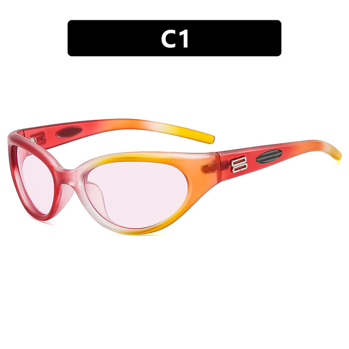 Ladies extravagant sunglasses with curved design Stornfield
