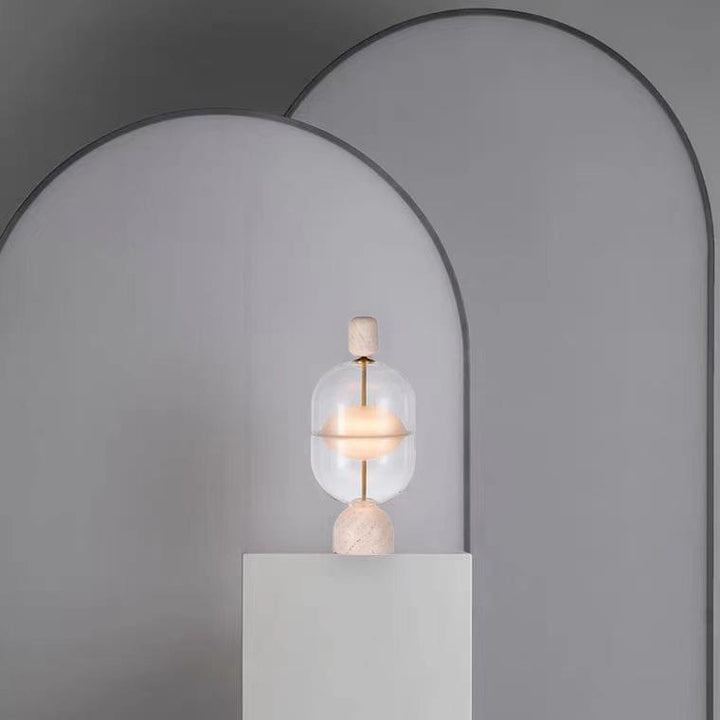 Minimalist Glass and Metal Floor Lamp