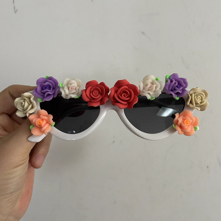 Women Cat-Eye Sunglasses with Floral Decor Stornfield