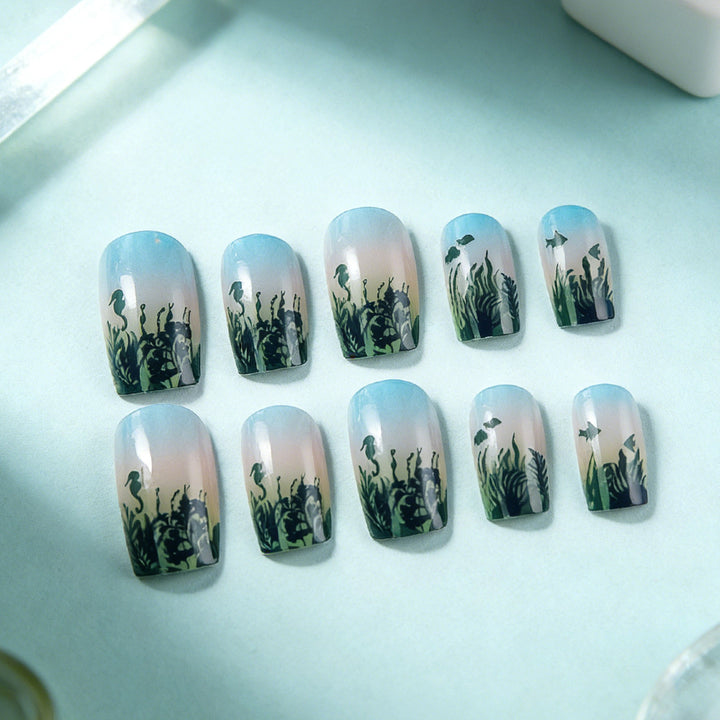 Ocean-Inspired Art Press-On Nails Stornfield