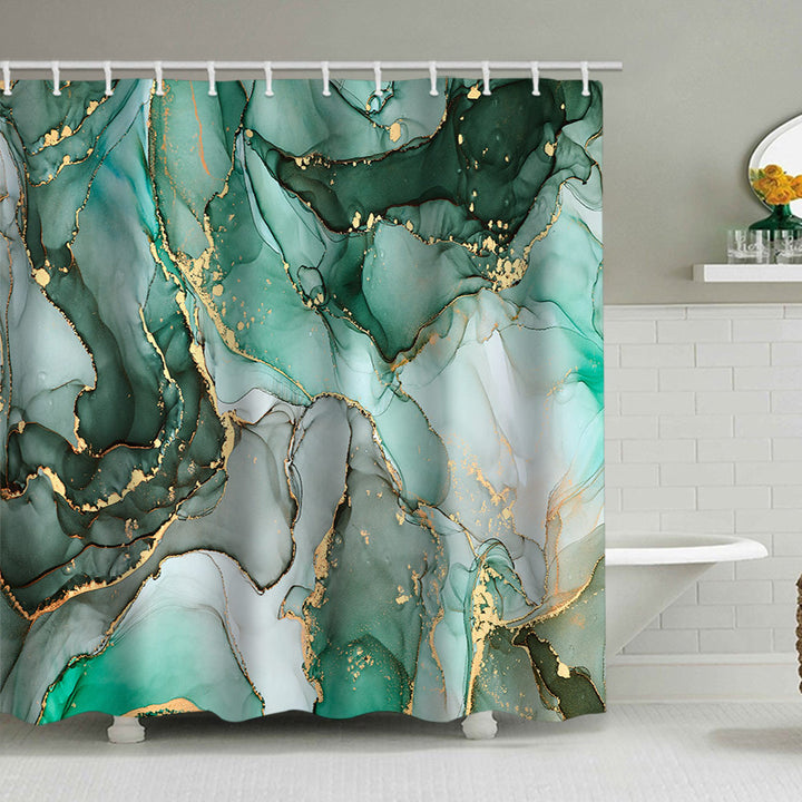 Abstract Marble Design Shower Curtain Stornfield