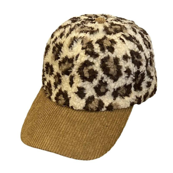 Women's Leopard Print Fleece Baseball Cap Stornfield