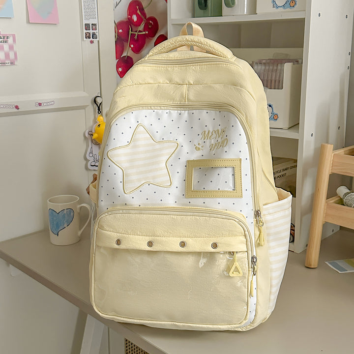 Playful Star-Embellished School Backpack Stornfield