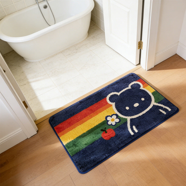 Cute Bear-Themed Bath Mat