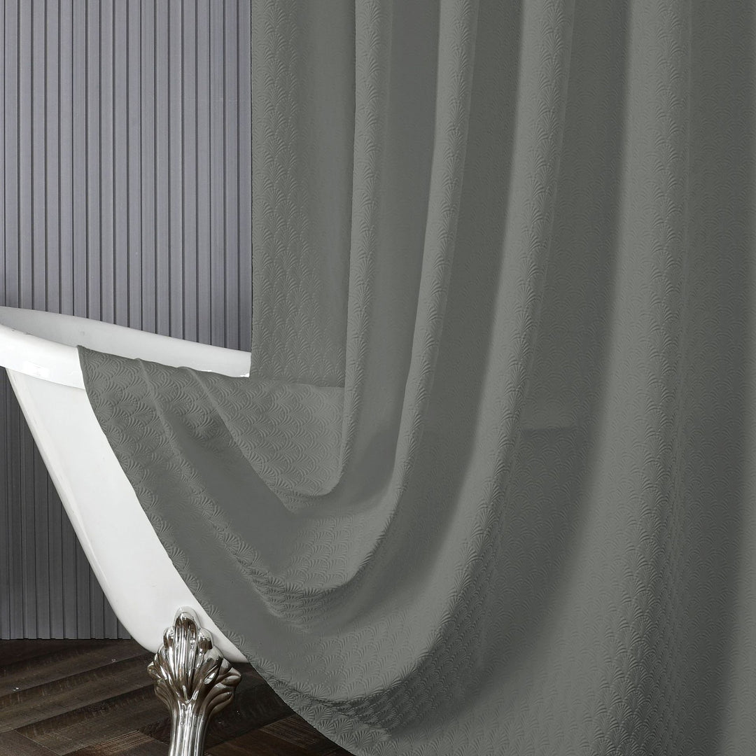Textured Leaf Pattern Shower Curtain Stornfield