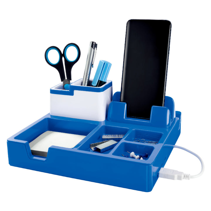 Multifunctional desk organizer with USB charging port Stornfield