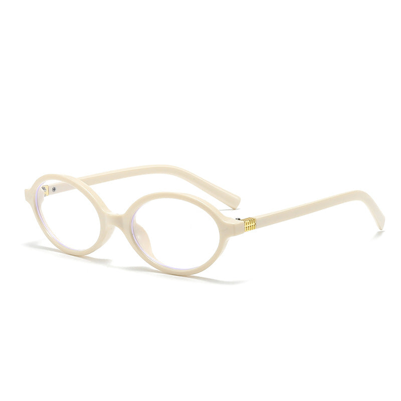 Women's fashionable oval glasses with golden accents Stornfield