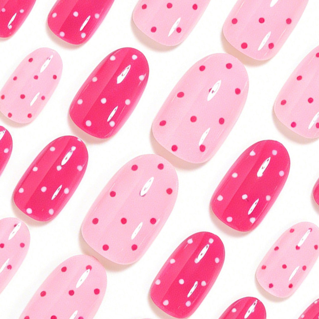 Artistic Polka Dot Press-On Nails Stornfield