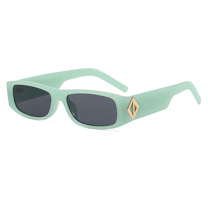 Women's fashionable rectangular sunglasses with stylish metal application Stornfield