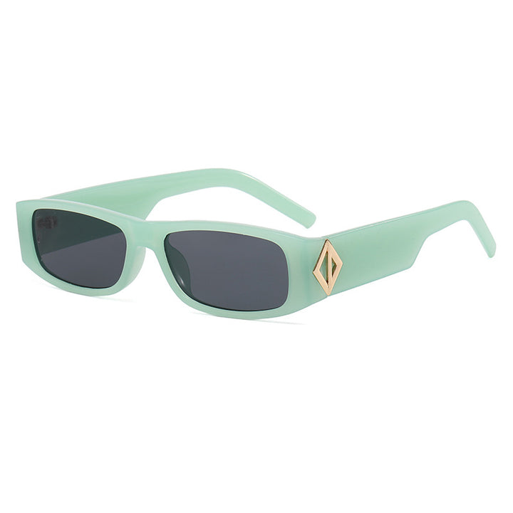 Women's fashionable rectangular sunglasses with stylish metal application Stornfield
