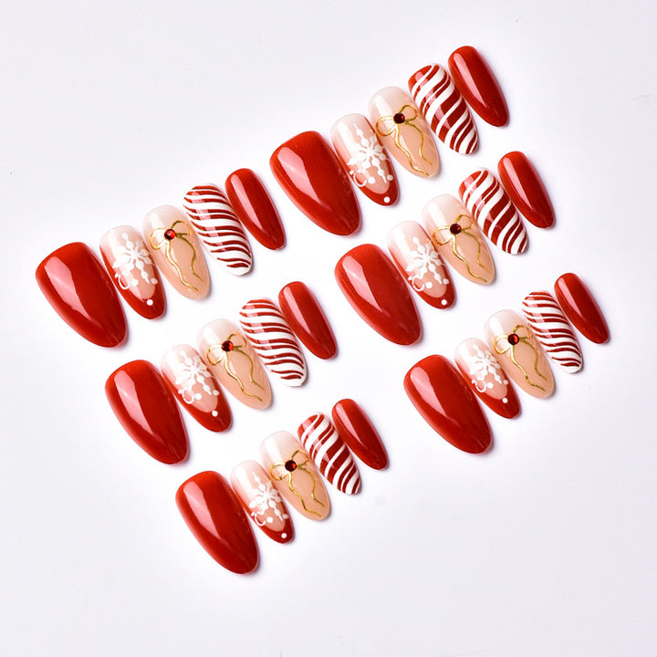 Festive Seasonal Press-On Nail Art Set Stornfield 1790636425
