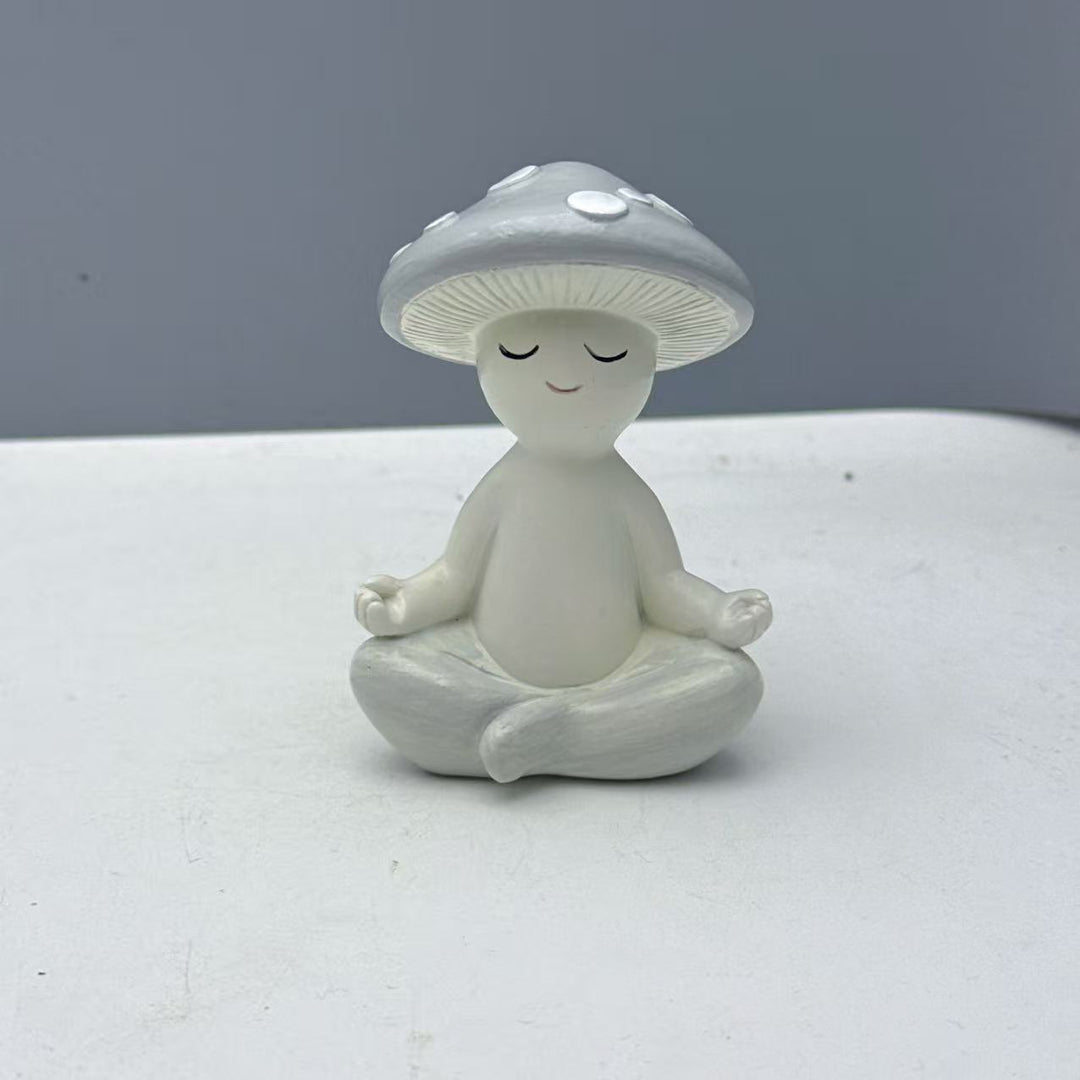 Decorative figure of a meditating mushroom Stornfield