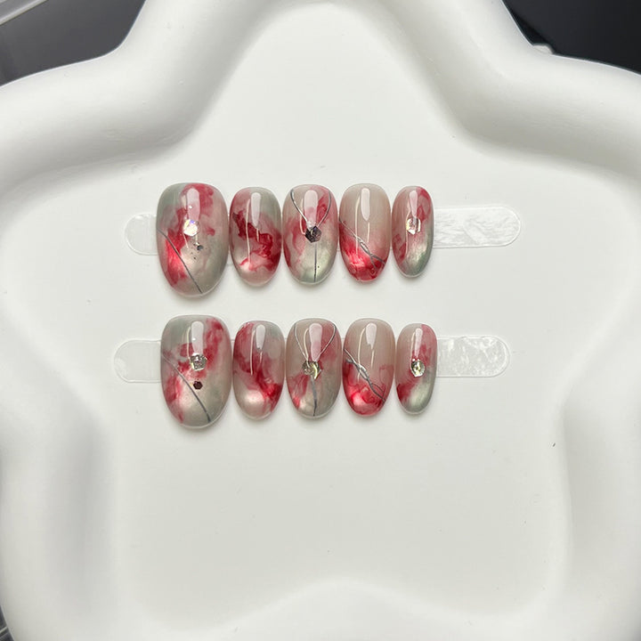 Artistic Marble Effect Press-On Nails