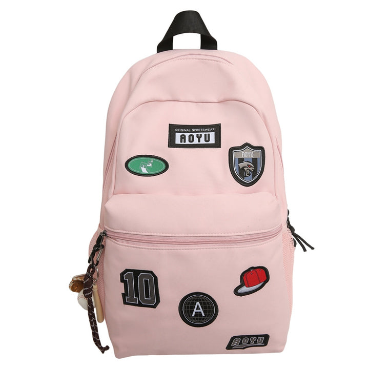 Stylish Graphic Patch School Backpack Stornfield
