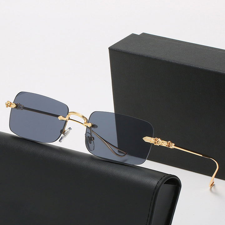 Ladies fashionable correction glasses with elegant square frame and decorated temples Stornfield