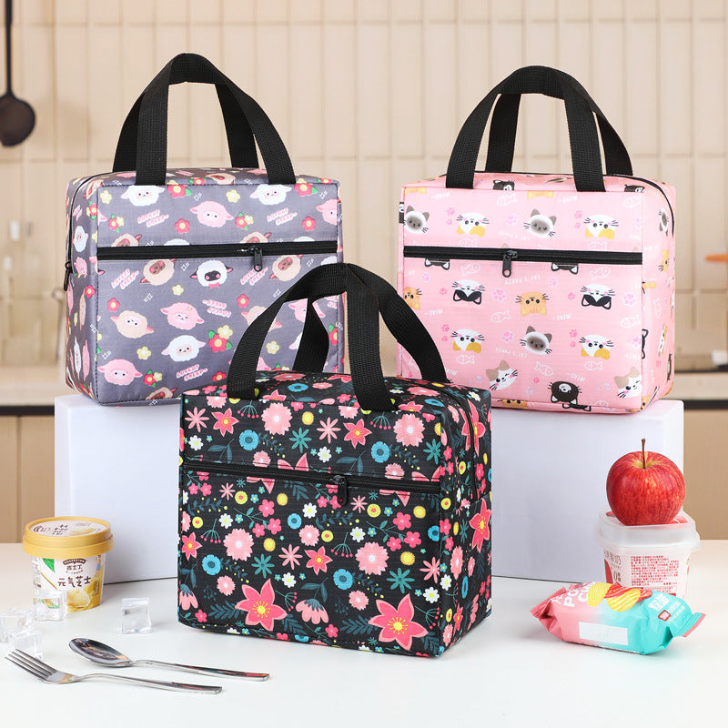 Playful Animal-Themed Insulated Lunch Tote Stornfield
