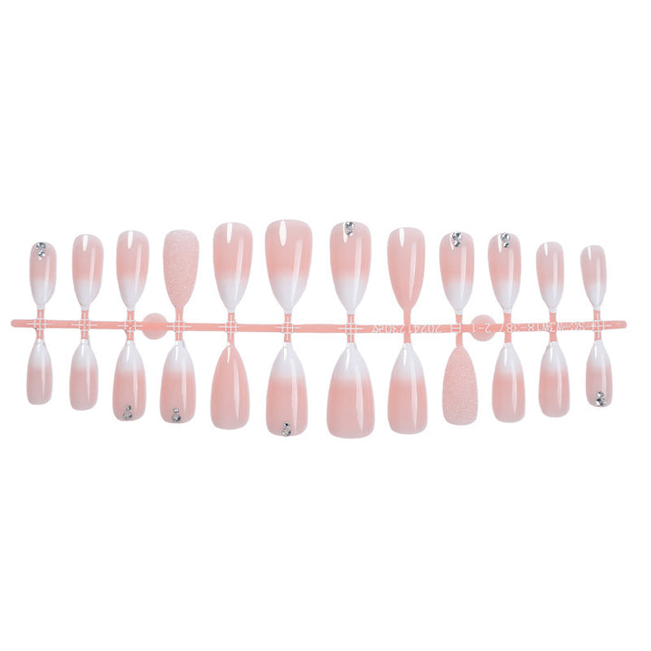 Glamorous Stiletto Press-On Nail Art Set with Rhinestone Accents