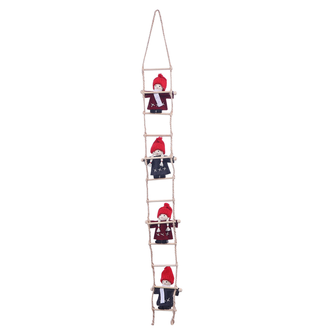 Decorative ladder with Christmas figures