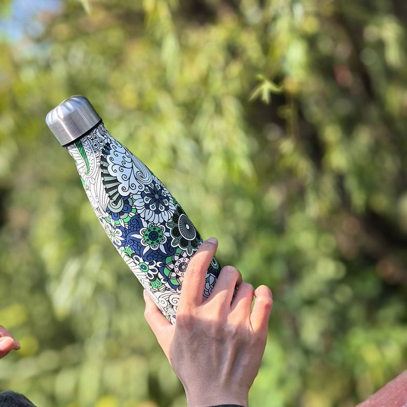 Unisex double-walled insulated bottle made of stainless steel with vacuum insulation and leak-proof screw cap Stornfield