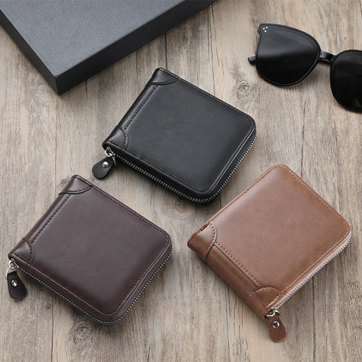 Compact Zip Leather Wallet Stornfield