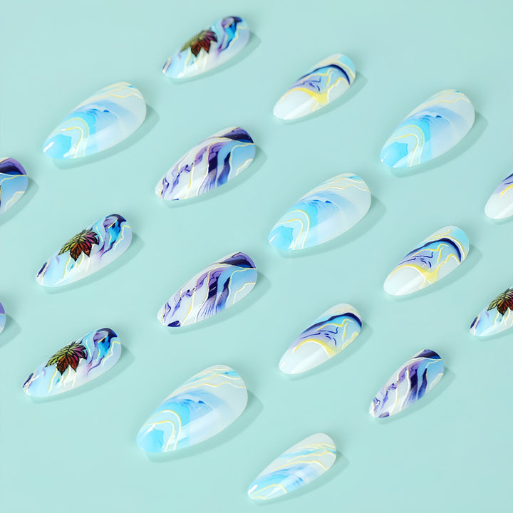 Artificial nails in elegant floral design Stornfield