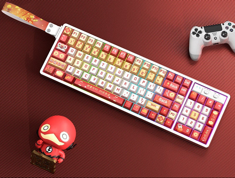 Customizable RGB Gaming Keyboard with Artistic Keycaps Stornfield