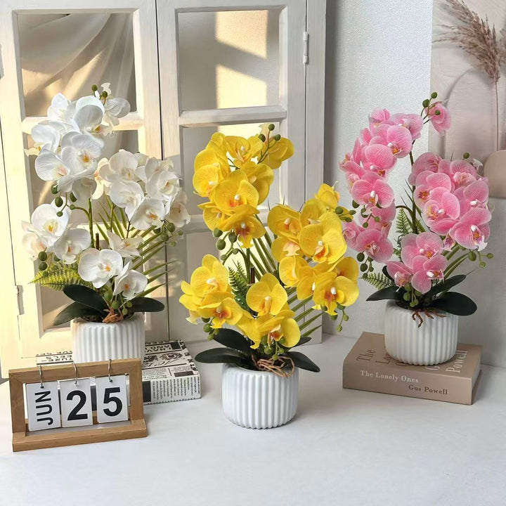 Artificial Orchid Arrangement for Decorative Home Display