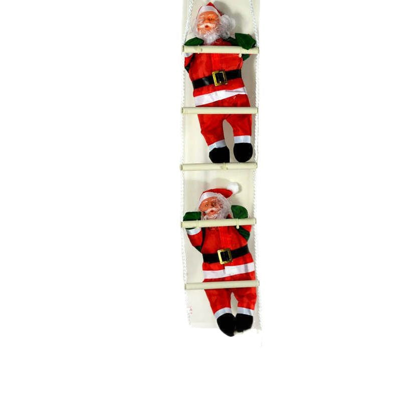 Decorative Santa Claus figure on ladder