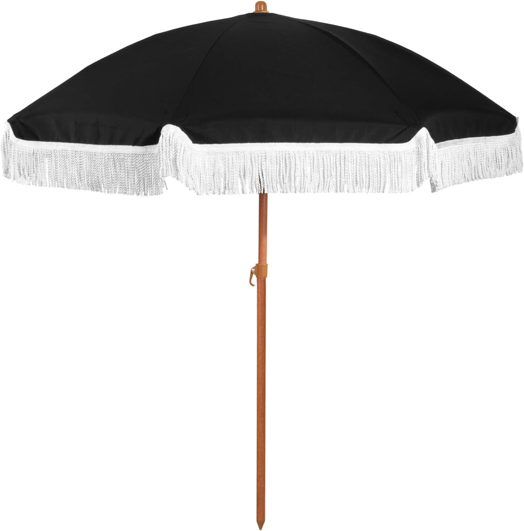 Women's sun umbrella with tassels and striped design Stornfield