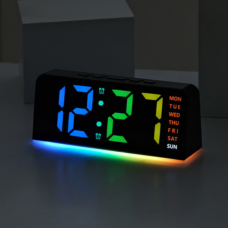 Digital radio alarm clock with color changing display Stornfield