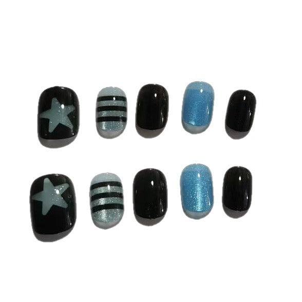 Glamorous Star and Stripe Press-On Nails Stornfield
