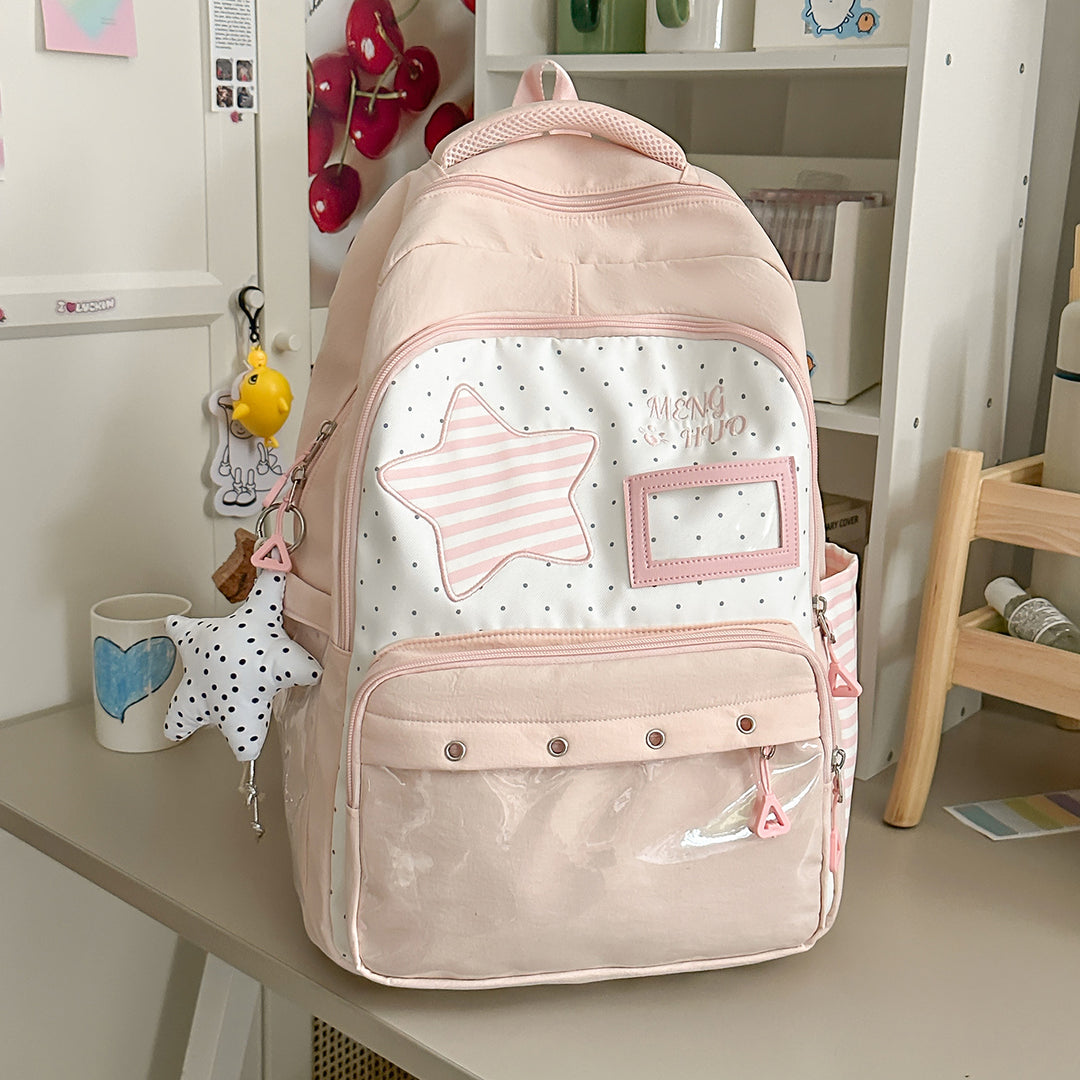 Playful Star-Embellished School Backpack Stornfield