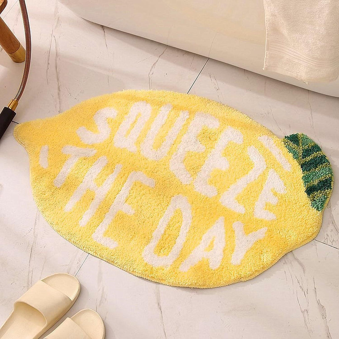 Lemon Slice Shape Bath Mat Stornfield