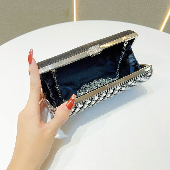 Sparkling Crystal-Studded Evening Clutch