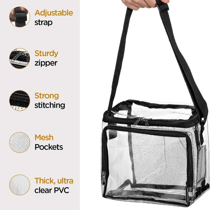 Transport bag made of transparent material with mesh pockets Stornfield