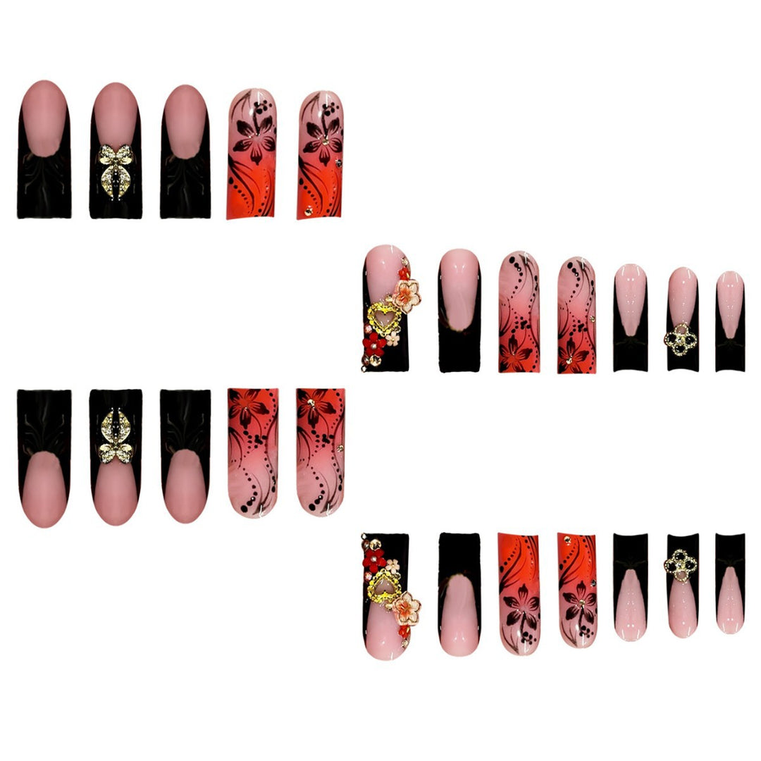 Artistic Long Stiletto Press-On Nails Stornfield