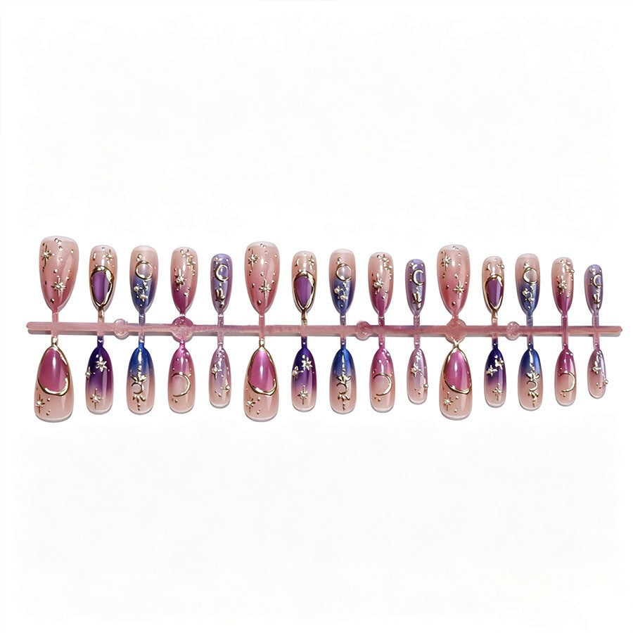 Nail art set with glamorous star designs Stornfield