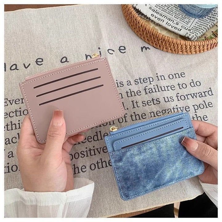 Textured Leather Cardholder Pouch