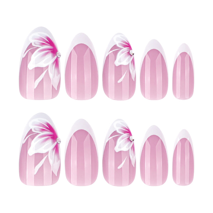 Elegant artificial nails with floral decorations Stornfield