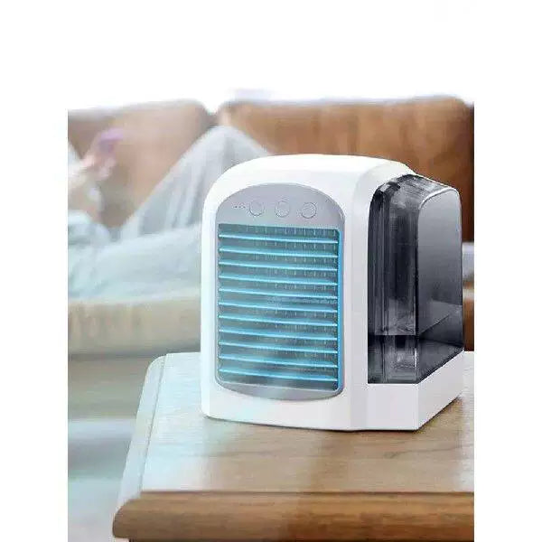 Unisex one-size compact personal evaporative air cooler and humidifier with removable reservoir Stornfield