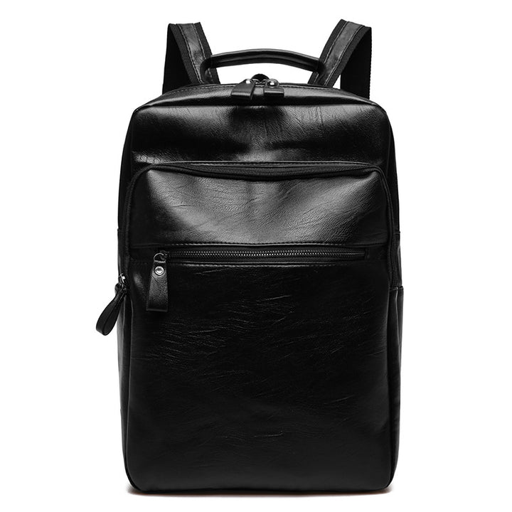 Sleek Leather Laptop Backpack Stornfield